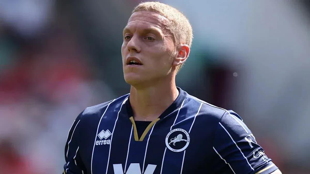 Player wearing Millwall FC jersey during match