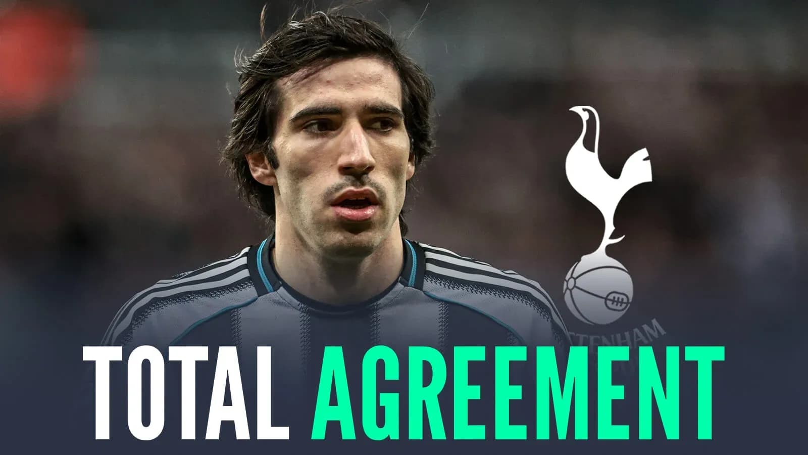 Player in jersey with Tottenham Hotspur logo