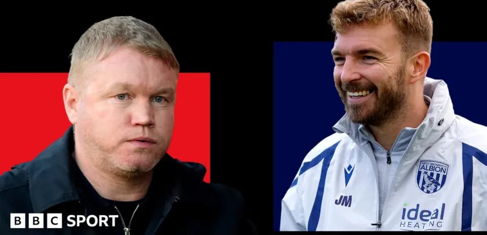 Two football managers against contrasting backgrounds