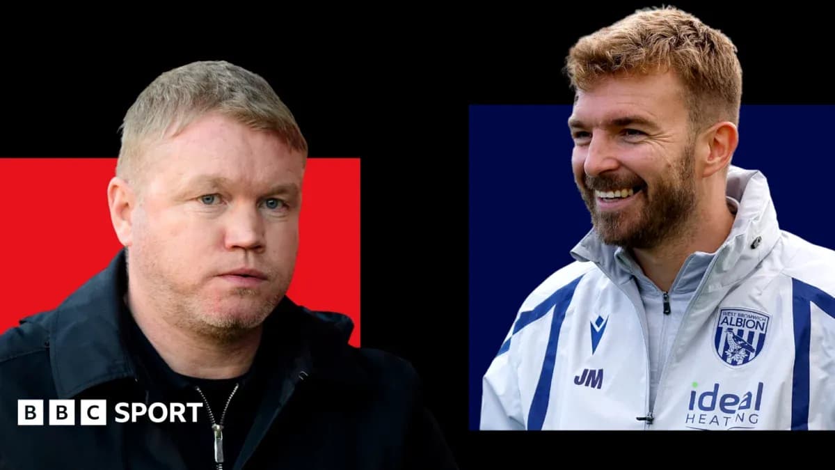Two football managers against contrasting backgrounds