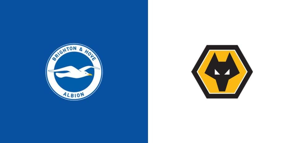 Logos of Brighton & Hove Albion and Wolverhampton Wanderers
