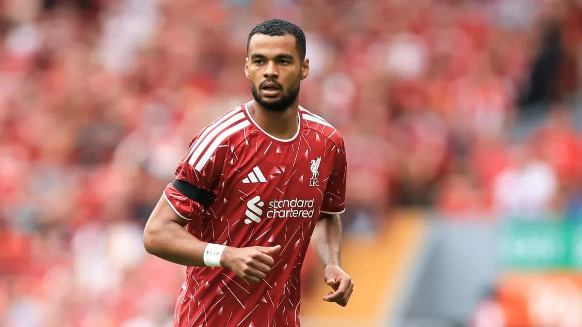 Player wearing Liverpool kit during match