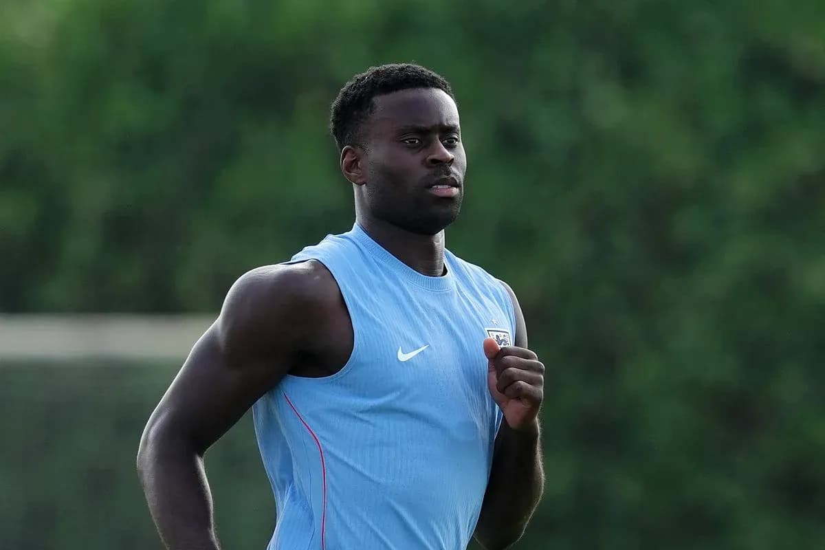 Player jogging during training session in blue kit