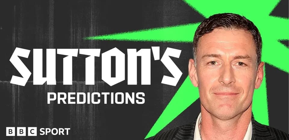 Graphic featuring Sutton's Predictions on BBC Sport