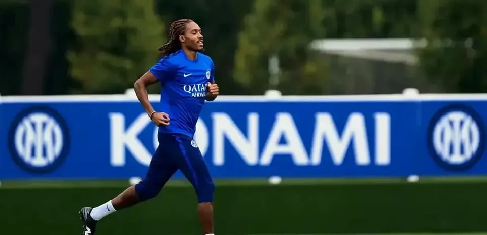 Player running during training session at facility