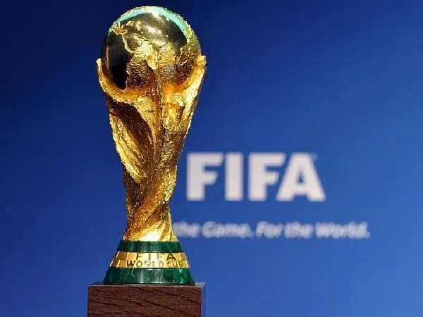 FIFA World Cup trophy on display