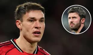 Football player during match with coach in inset