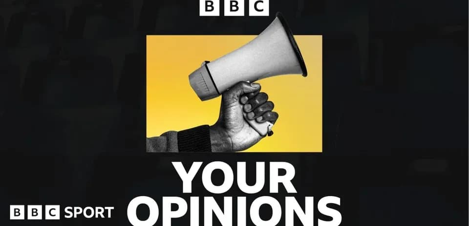 Megaphone held up with text 'YOUR OPINIONS'