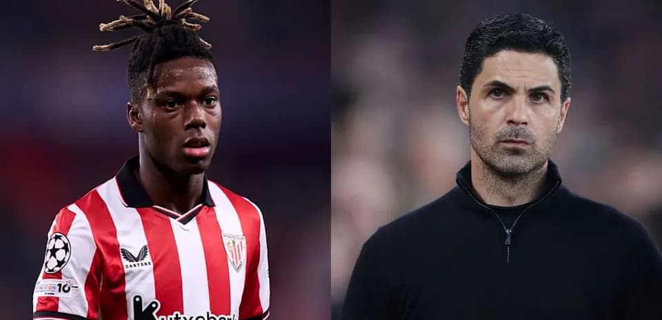 Athletic Bilbao player and manager on the sidelines