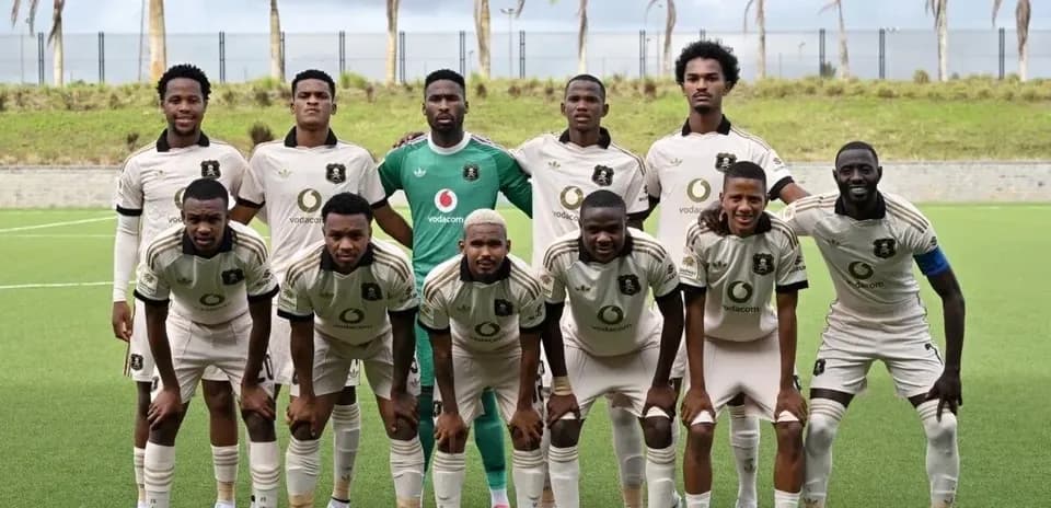 Orlando Pirates team photo before CAF match