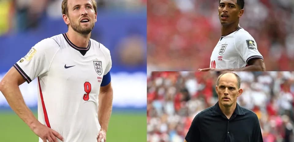 Harry Kane and Jude Bellingham in England jerseys
