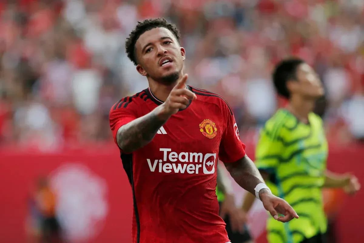 Player celebrating after scoring a goal for Manchester United