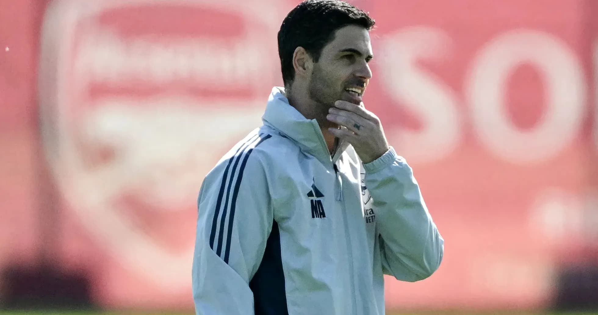 Manager observing during training session at Arsenal
