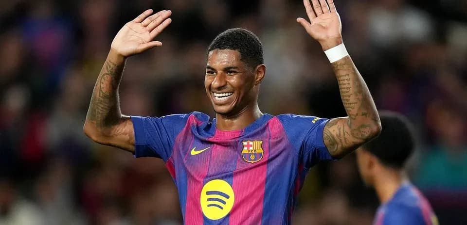 Player celebrating during match at Camp Nou