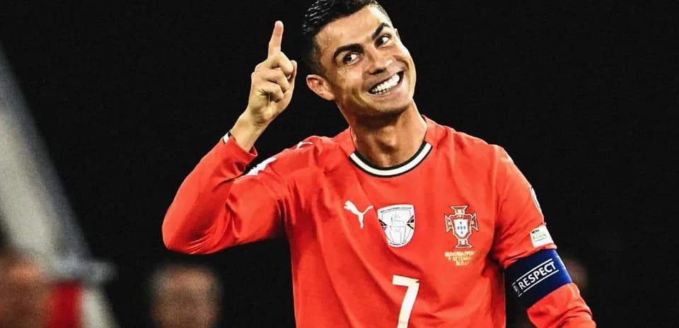 Player celebrating and pointing during a match
