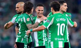 Real Betis players celebrating a goal