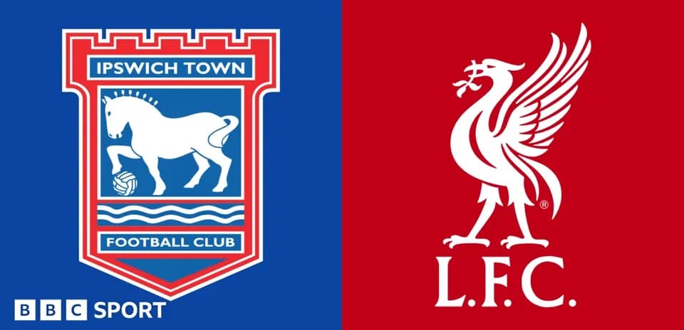 Logos of Ipswich Town and Liverpool FC side by side