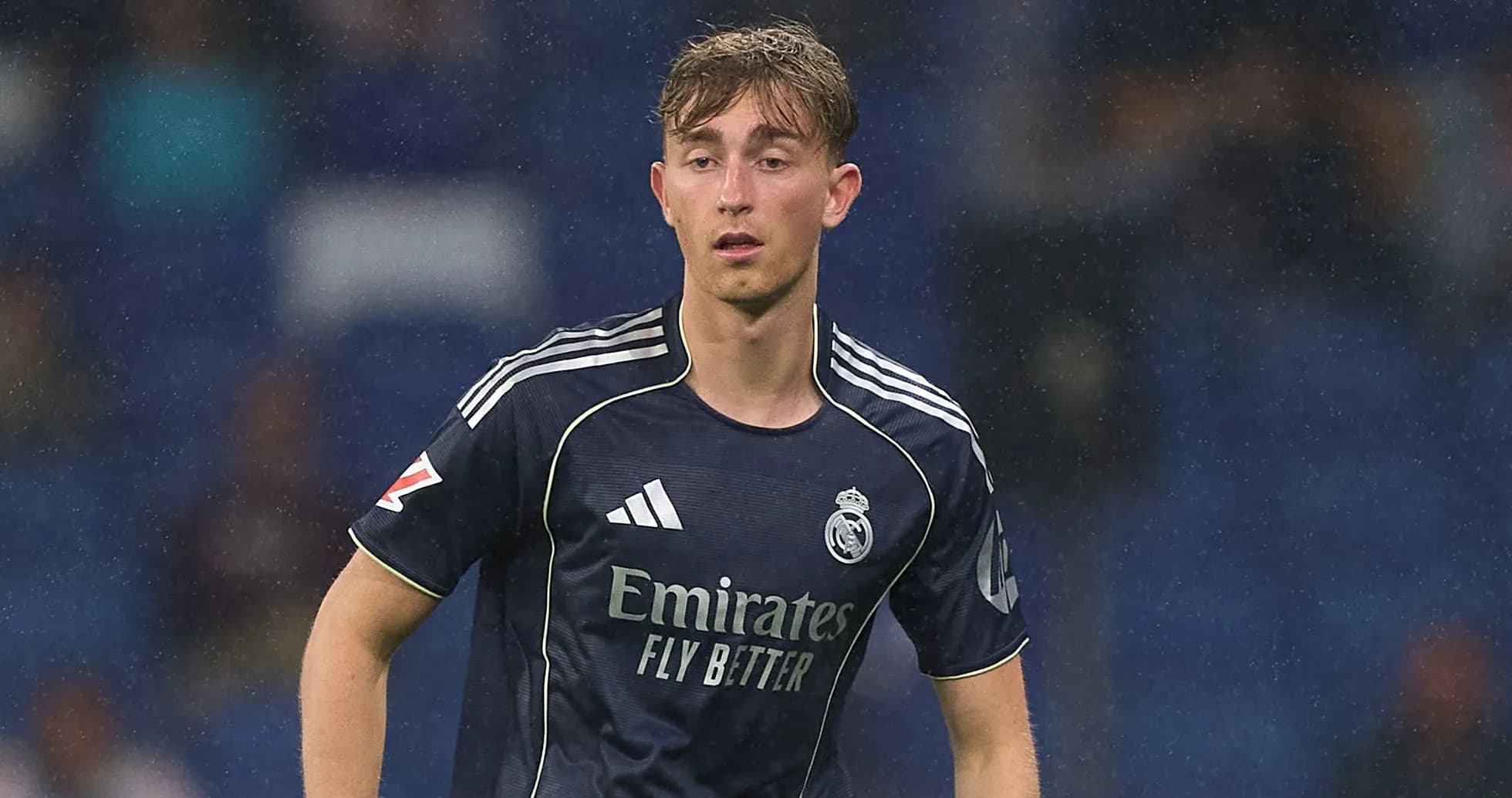 Player in Real Madrid jersey during match