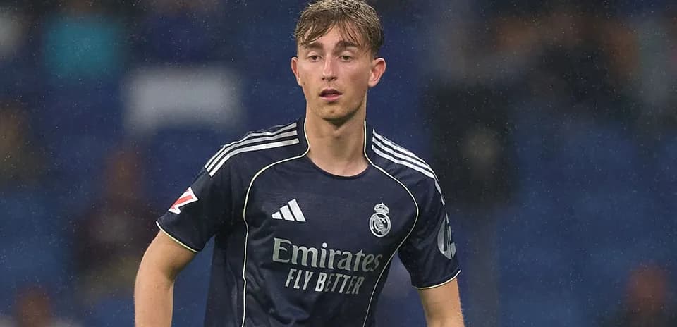 Player in Real Madrid jersey during match