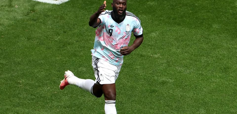 Player celebrating a goal on the field