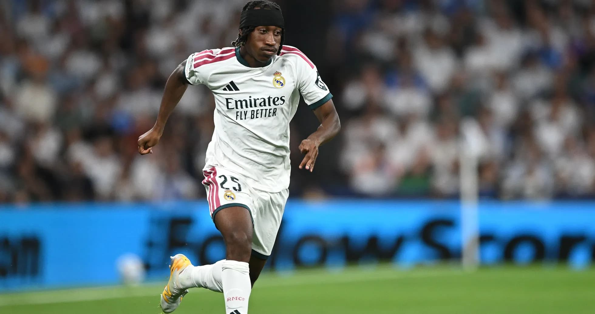Player running with the ball during a match