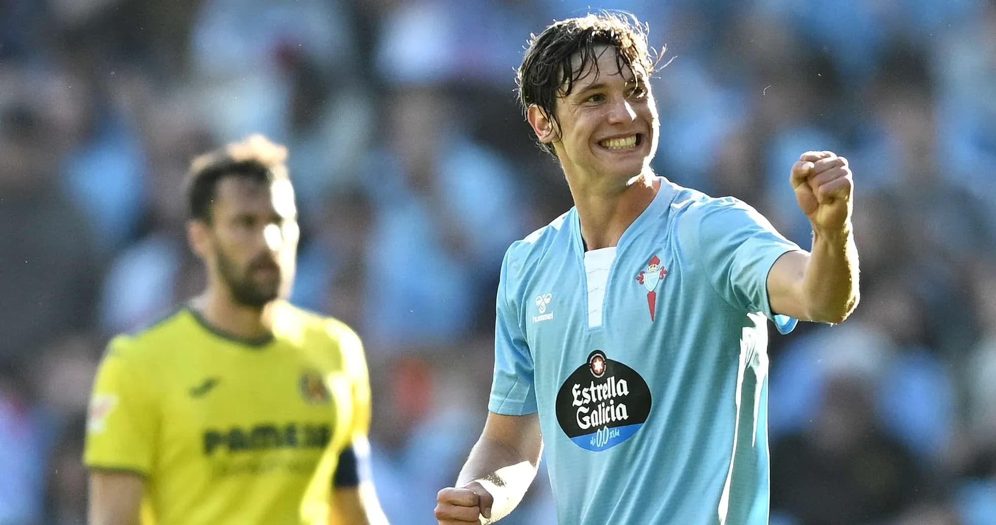 Celta Vigo player celebrating during match