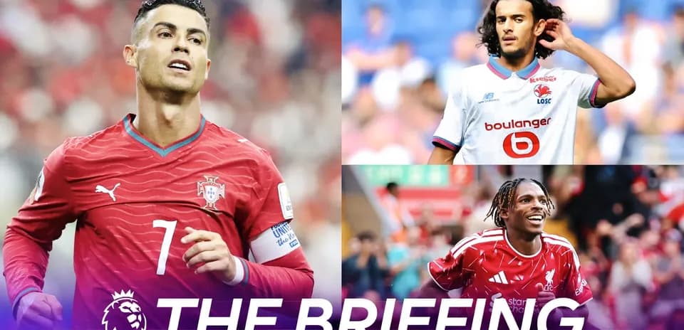 Three football players from different teams in action
