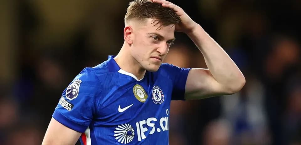 Chelsea player showing frustration on the pitch