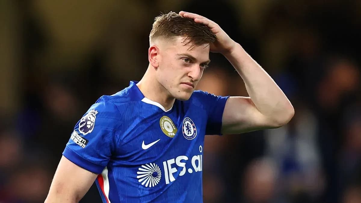 Chelsea player showing frustration on the pitch