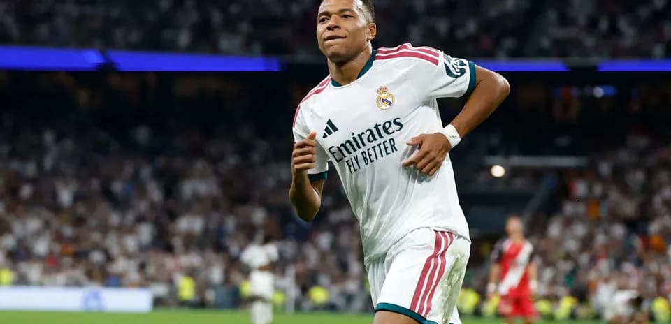 Player celebrating after scoring for Real Madrid