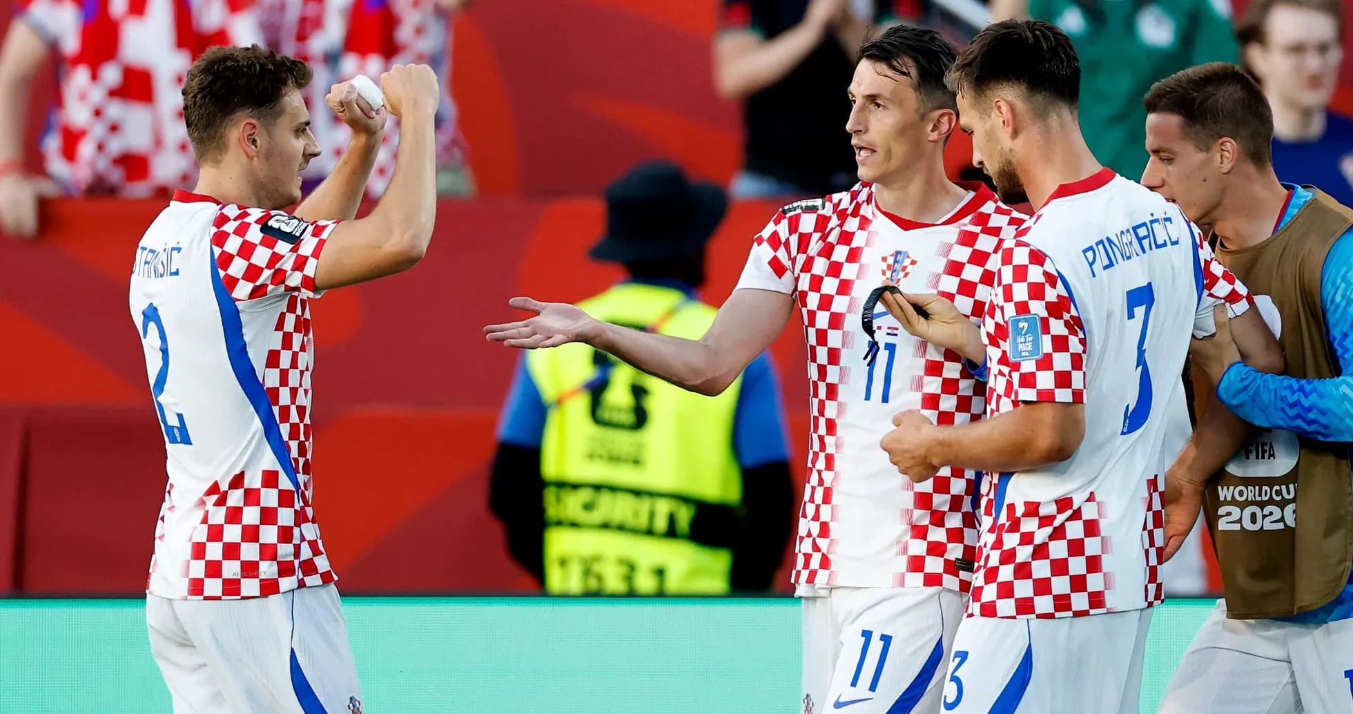 Croatian players celebrating during a match