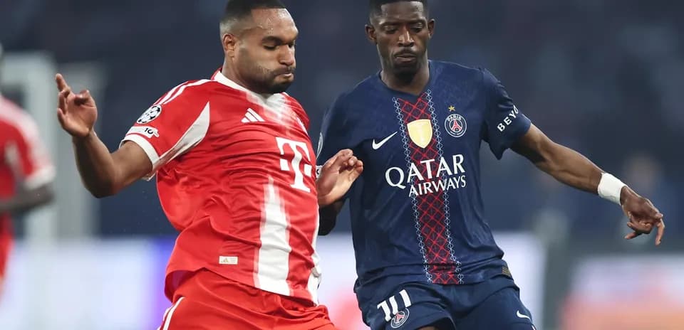 Players from Bayern München and Paris Saint Germain competing
