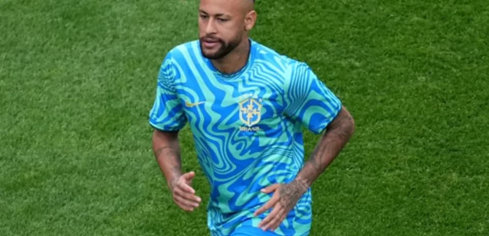 Player wearing Brazil jersey running on field