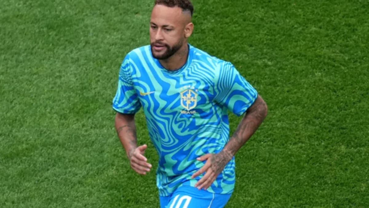 Player wearing Brazil jersey running on field