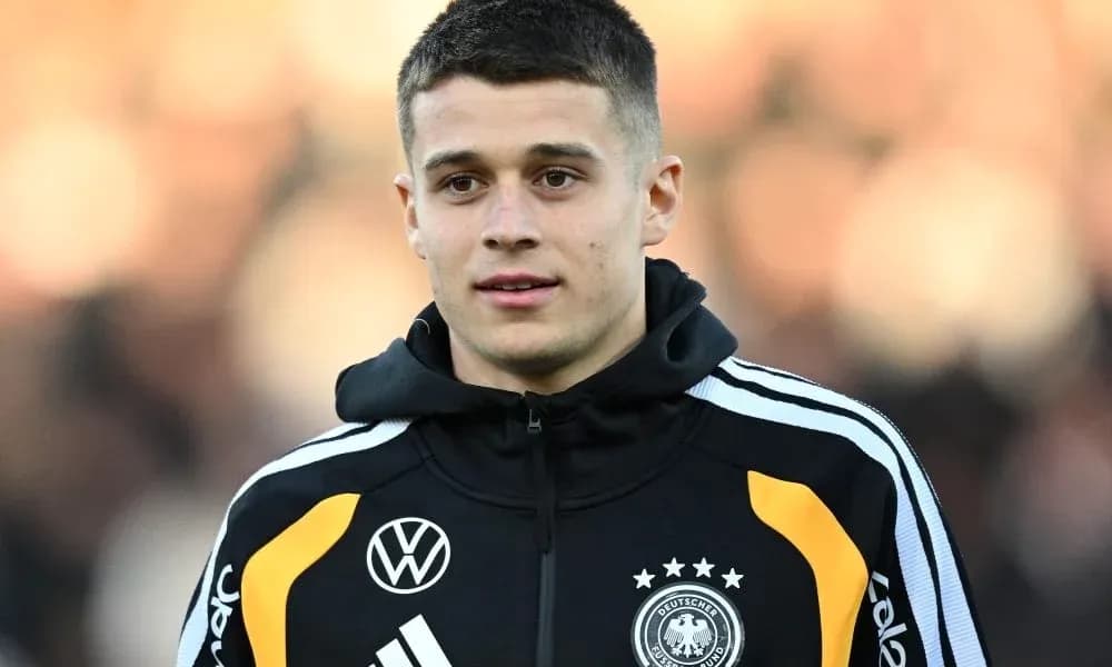 Player in Germany national team training jacket