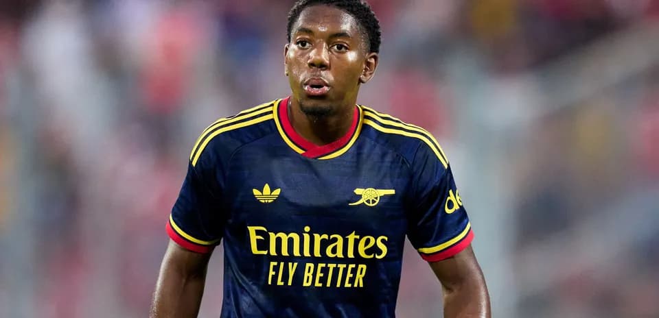 Player in Arsenal kit during a match