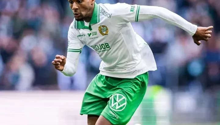 Player sprinting during a football match