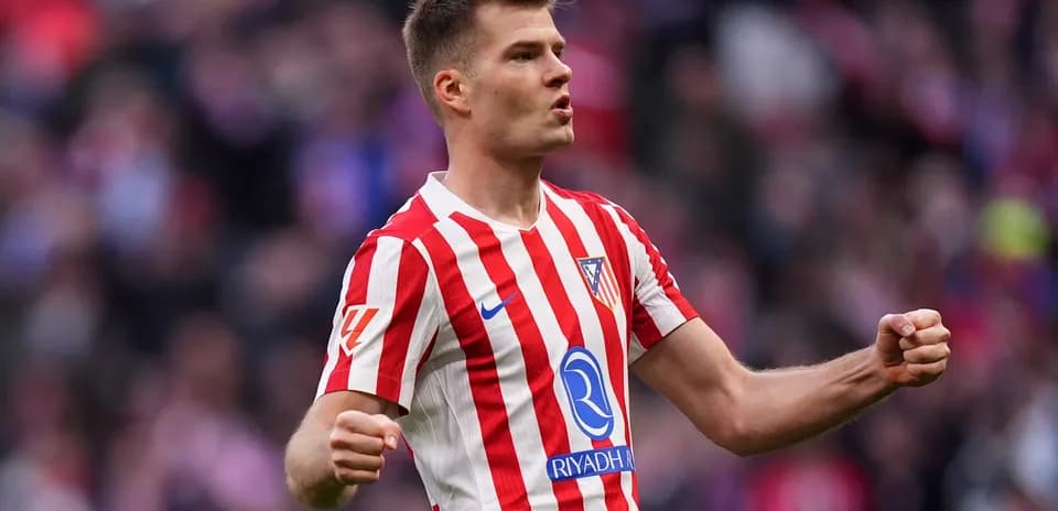 Atletico Madrid player celebrating during match