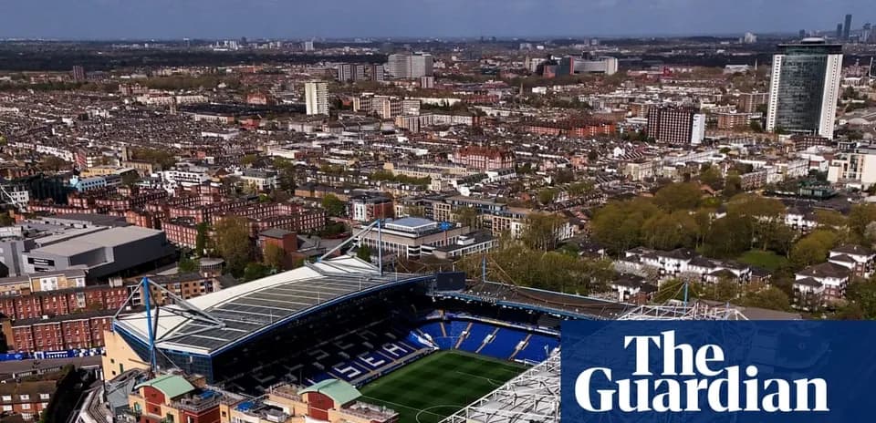 Aerial view of Stamford Bridge and surrounding area
