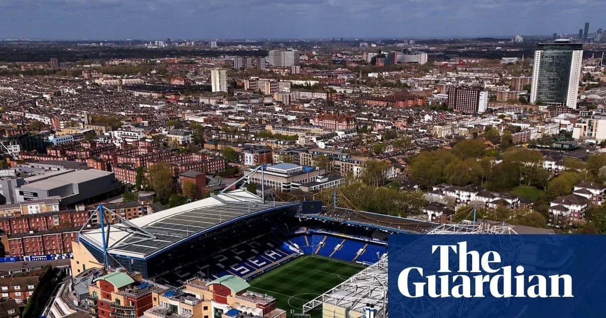 Aerial view of Stamford Bridge and surrounding area