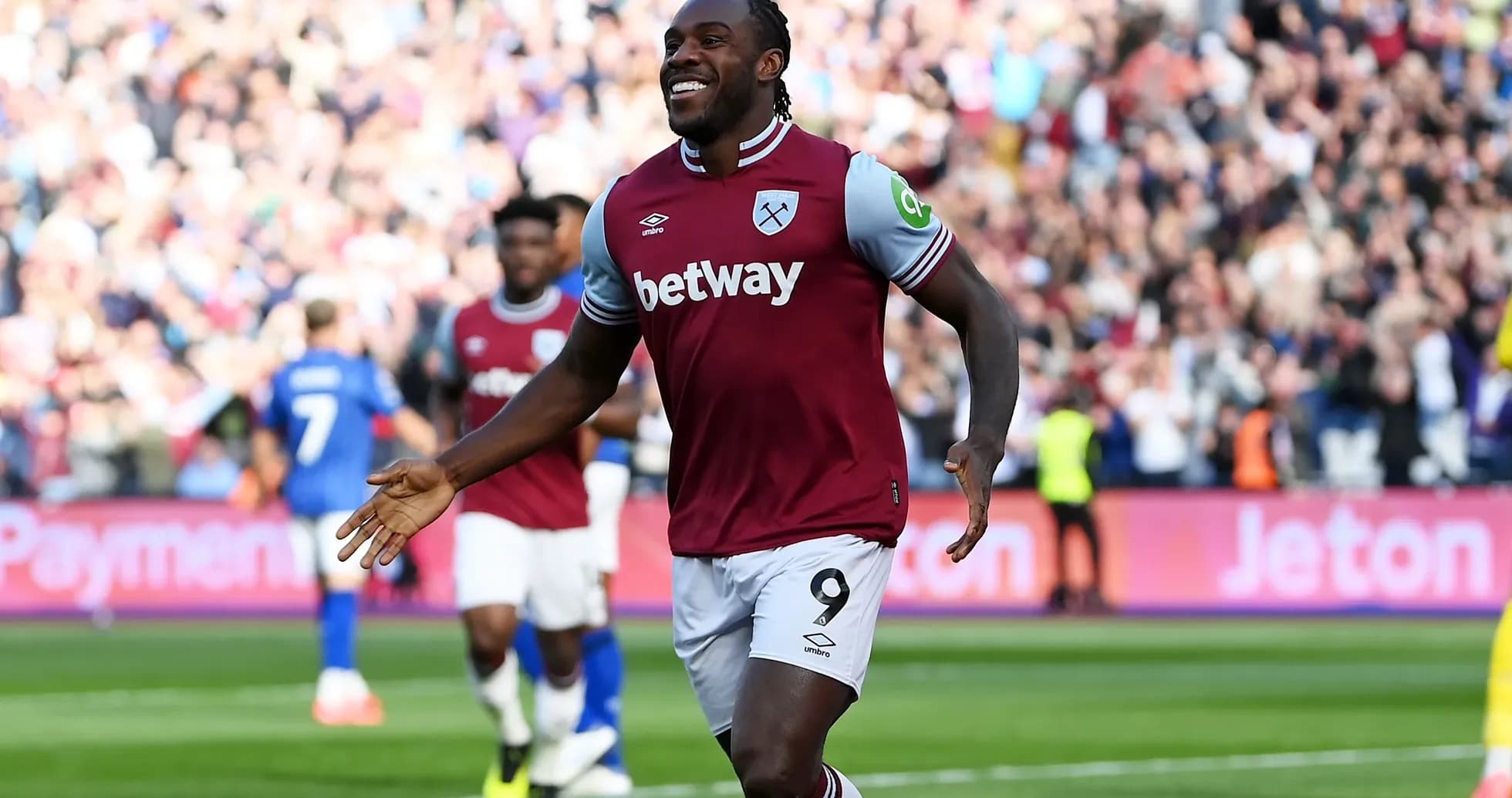 Player celebrating a goal during a match