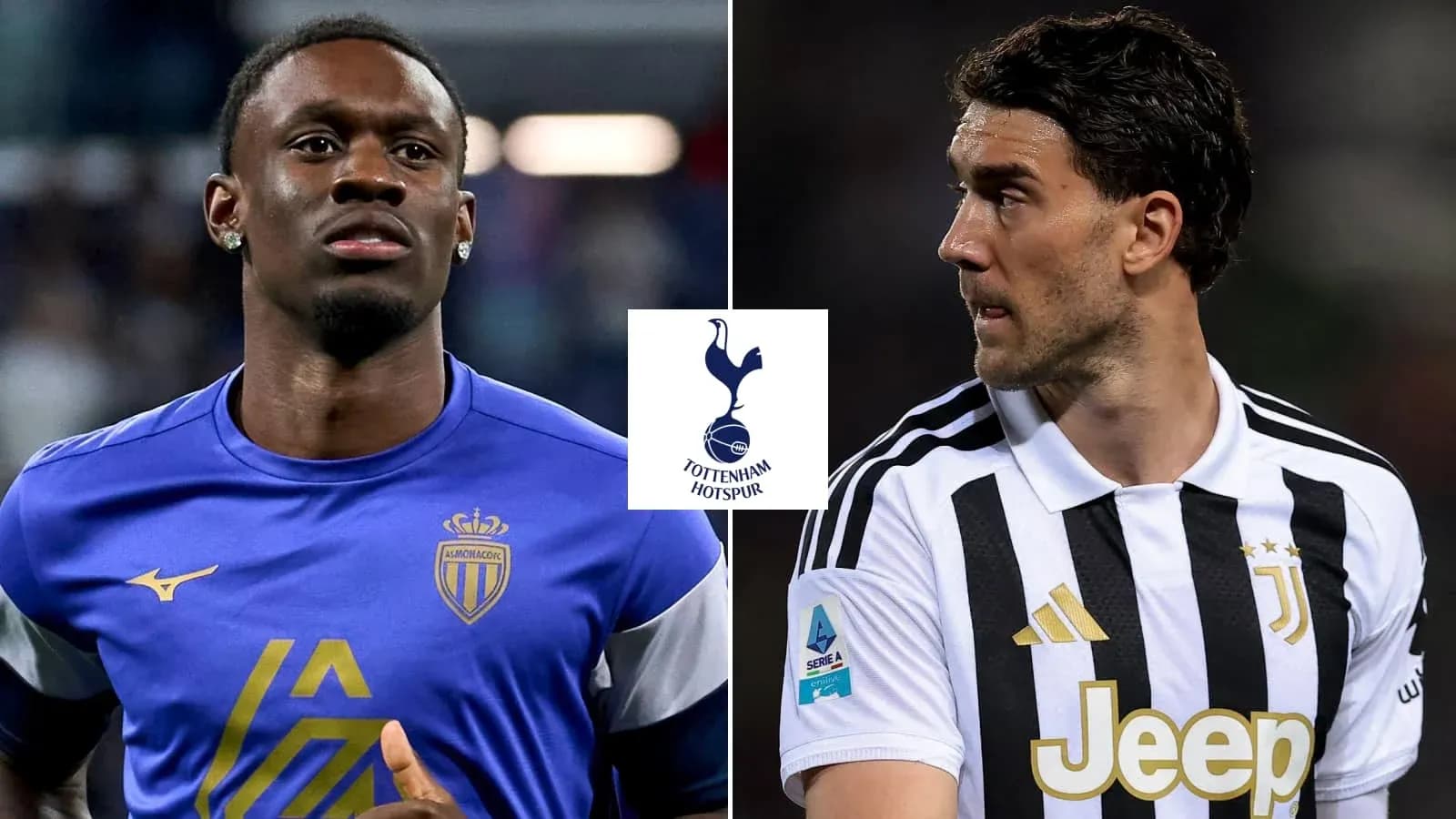 Players from Monaco and Juventus facing each other