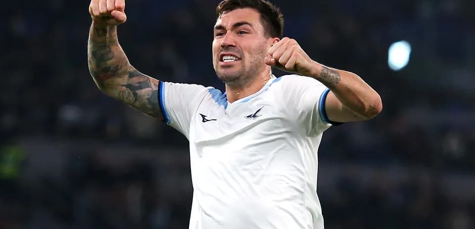 Lazio player celebrating during Serie A match