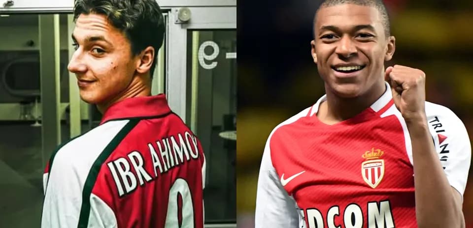 Two football players in club jerseys, smiling
