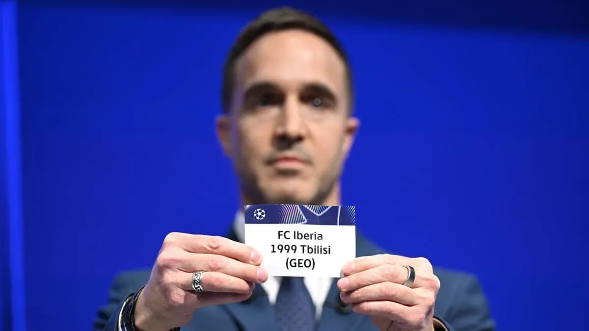 Official holding FC Iberia Tbilisi draw card