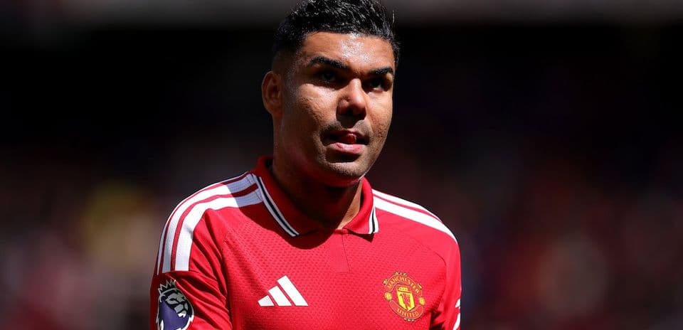 Player in Manchester United jersey during match
