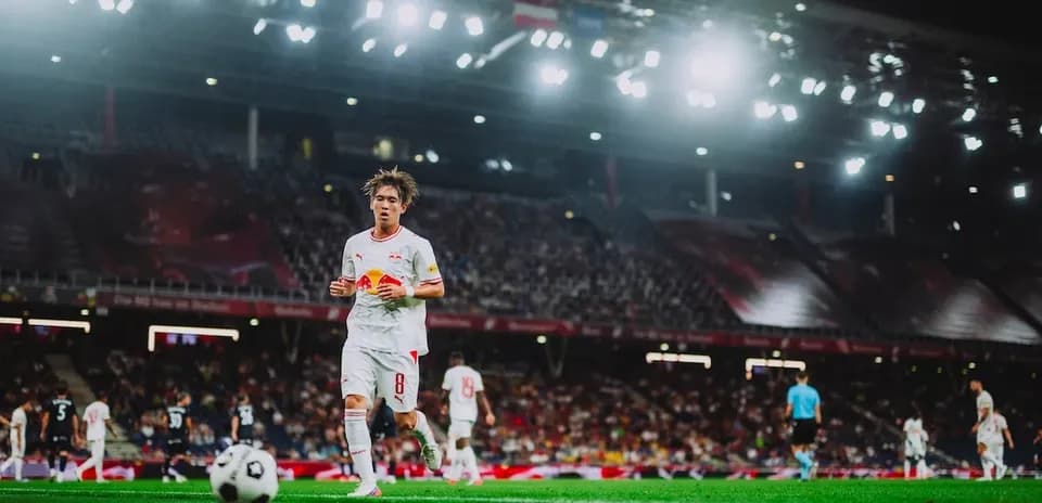 Red Bull Salzburg player during UEFA Europa League match