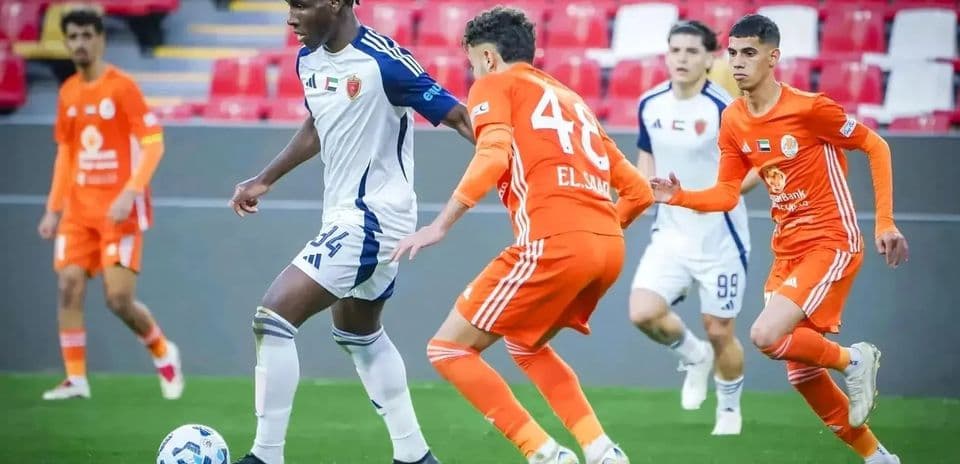 Players competing during Al Bataeh U23 match