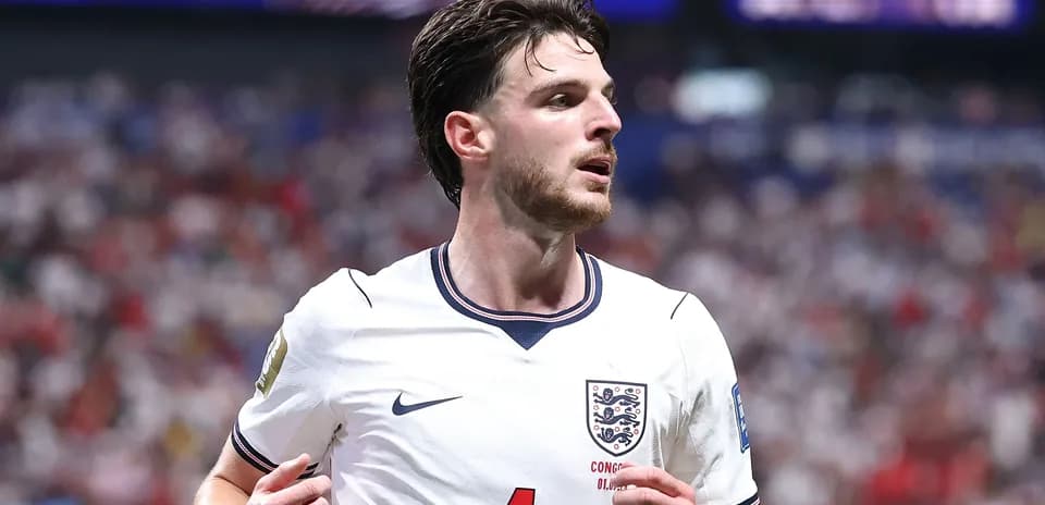 Player wearing England jersey during a match