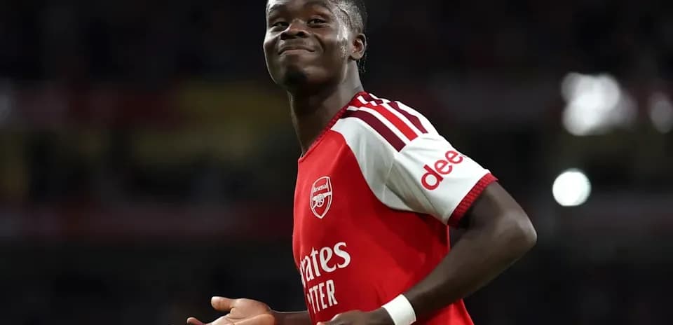 Player celebrating after scoring for Arsenal